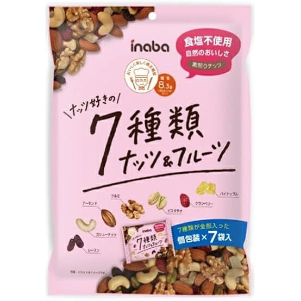 Amazon | 稲葉ピーナツ ナッツ好きの7種類ナッツ＆フルーツ (個